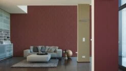 Tapete Vlies Uni Glitzer Rot Livingwalls Titanium 30646-7 -livingwalls Tapeten Tapete Einfarbig rot livingwalls 30646 7 153853 1