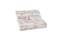 Tapete Selbstklebend Grau Rot Steinmauer Vintage 368481