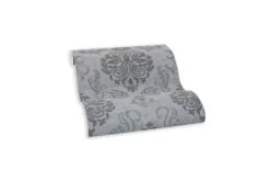 Tapete Selbstklebend Grau Schwarz Ornamente 368241