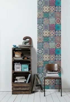 Tapete Selbstklebend Lila Bunt Kacheln Ethno 368401 -livingwalls Tapeten Tapete Selbstklebend lila bunt Kacheln Ethno 368401 63203742 4