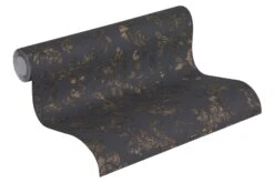Tapete Vlies 37413-2 Barock-Design Schwarz Gold