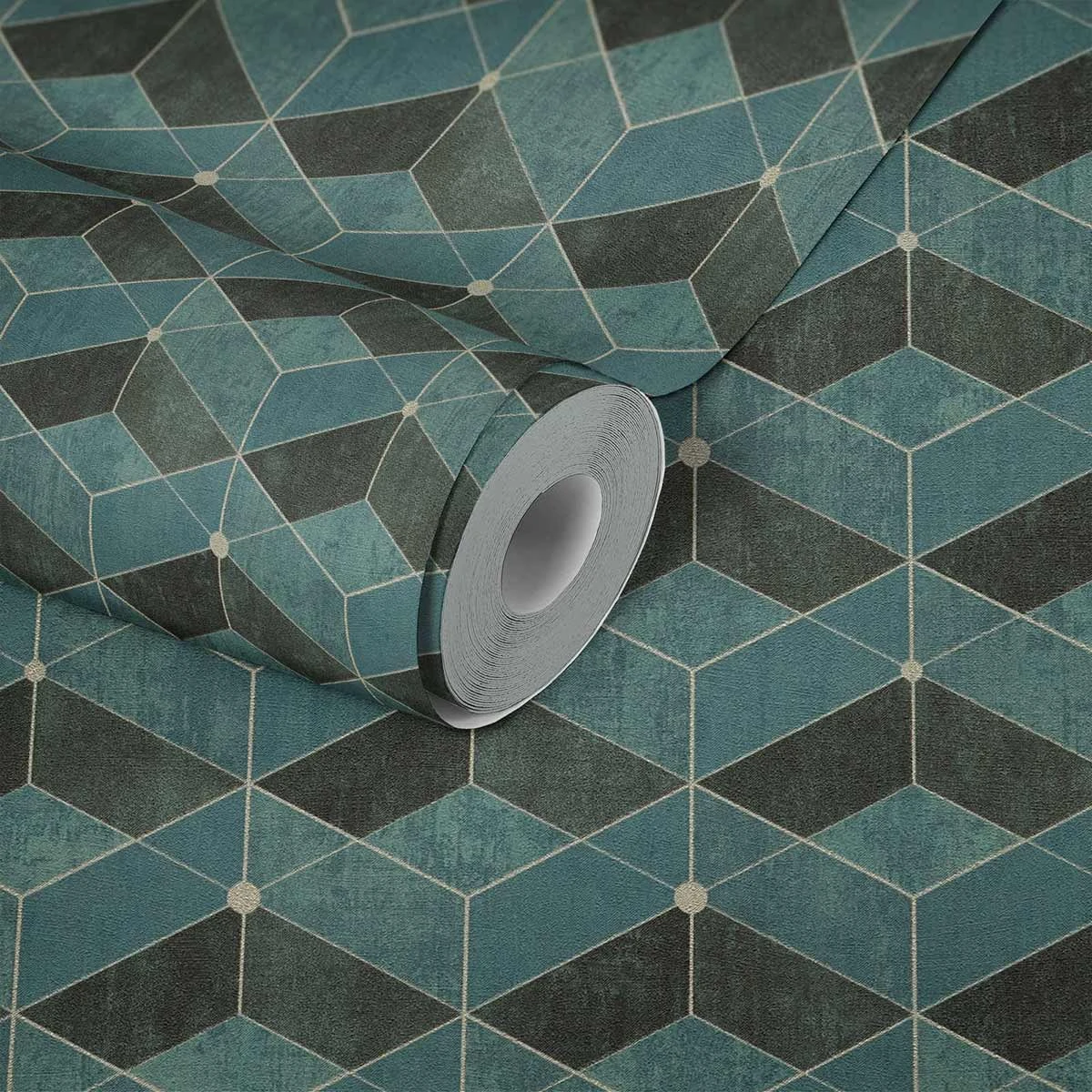 Tapete Vlies 3D-Effekt Grafisch grün schwarz gold 38202-3 Tapete Vlies 3D-Effekt Grafisch Grün Schwarz Gold 38202-3 -livingwalls Tapeten Tapete Vlies 3D Effekt Grafisch gruen schwarz gold 38202 3 63209734 2