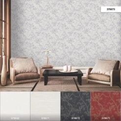 Tapete Vlies Bäume Floral Grau Silber Metallic 37867-3 -livingwalls Tapeten Tapete Vlies Baeume Floral grau silber Metallic 37867 3 63206724 4