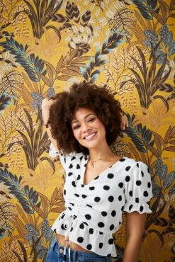 Tapete Vlies Blätter Floral Gelb Braun Blau 37860-1 3 Tapete Vlies Blätter Floral Gelb Braun Blau 37860-1 -livingwalls Tapeten Tapete Vlies Blaetter Floral gelb braun blau 37860 1 63206688 2