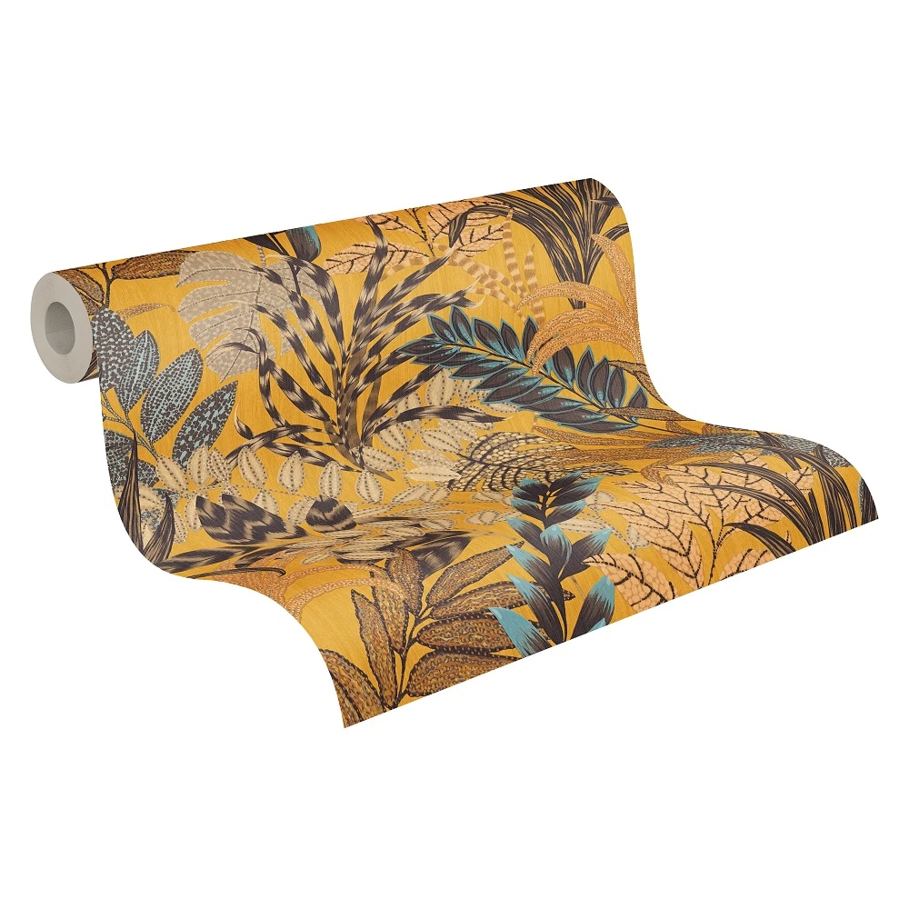 Tapete Vlies Blätter Floral gelb braun blau 37860-1 Tapete Vlies Blätter Floral Gelb Braun Blau 37860-1 -livingwalls Tapeten Tapete Vlies Blaetter Floral gelb braun blau 37860 1 63206688 5