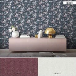 Tapete Vlies Blüten Blumen Floral Schwarz Blau 38095-3 -livingwalls Tapeten Tapete Vlies Blueten Blumen Floral schwarz blau 38095 3 63209835 1