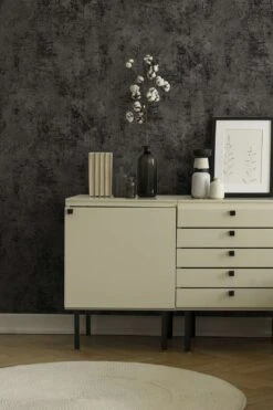 Tapete Vlies Einfarbig Mit Struktur Anthrazit 37425-6 -livingwalls Tapeten Tapete Vlies Einfarbig mit Struktur anthrazit 37425 6 63202541