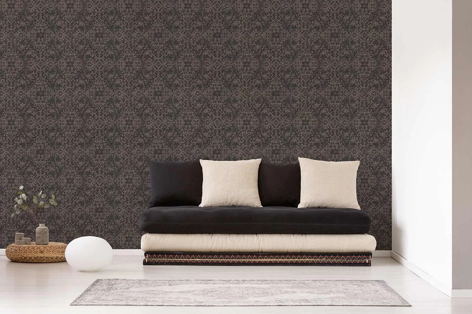 Tapete Vlies Ethno-Design schwarz rosa bronze 38521-2 Tapete Vlies Ethno-Design Schwarz Rosa Bronze 38521-2 -livingwalls Tapeten Tapete Vlies Ethno Design schwarz rosa bronze 38521 2 63210469 3