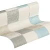 Tapete Vlies Fliesenplatten Grauweiß Beige Blau 37406-1