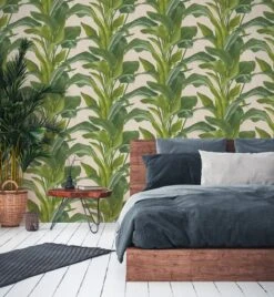 Tapete Vlies Floral Blätter Grün Creme 37862-3 -livingwalls Tapeten Tapete Vlies Floral Blaetter gruen creme 37862 3 63206698 4