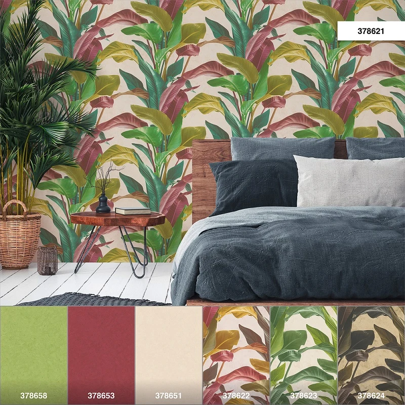 Tapete Vlies Floral Blätter grün rot weiß 37862-1 Tapete Vlies Floral Blätter Grün Rot Weiß 37862-1 -livingwalls Tapeten Tapete Vlies Floral Blaetter gruen rot weiss 37862 1 63206696 2