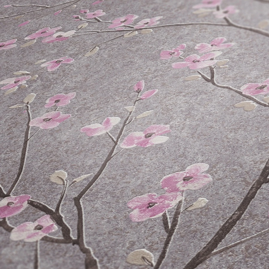 Tapete Vlies Floral Blumen Baum grau rosa braun 37912-2 Tapete Vlies Floral Blumen Baum Grau Rosa Braun 37912-2 -livingwalls Tapeten Tapete Vlies Floral Blumen Baum grau rosa braun 37912 2 63206760 2