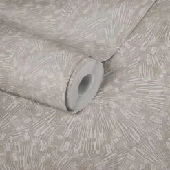 Tapete Vlies Grafisch 3D Beige Silber Glanz 38203-3