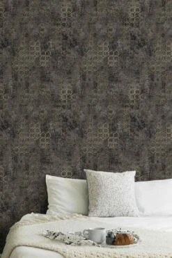 Tapete Vlies Grafisch Muster Anthrazit Schwarz Gold 37424-6 -livingwalls Tapeten Tapete Vlies Grafisch Muster anthrazit schwarz gold 37424 6 63202535 2