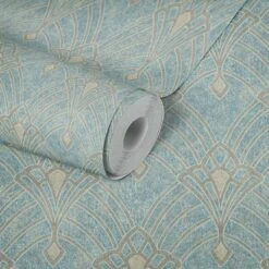 Tapete Vlies Grafisch Orient Türkis Gold Beige 38094-2