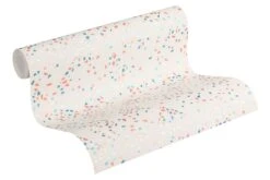 Tapete Vlies Grafisch Grauweiß Kupfer Blau Glanz 37394-3