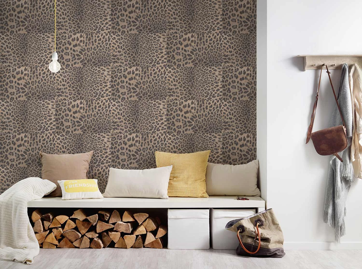 Tapete Vlies Kacheln Leopard braun beige Glanz 38523-3 Tapete Vlies Kacheln Leopard Braun Beige Glanz 38523-3 -livingwalls Tapeten Tapete Vlies Kacheln Leopard braun beige Glanz 38523 3 63210480 2