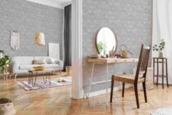 Tapete Vlies Kacheln Vintage Grau Weiß Silber 37391-2 -livingwalls Tapeten Tapete Vlies Kacheln Vintage grau weiss silber 37391 2 63202473