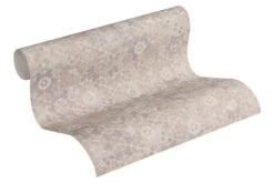 Tapete Vlies Kacheln Vintage Grau Weiß Silber 37391-2