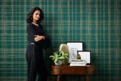 Tapete Vlies Kariert Dunkelgrün Gold Metallic 37919-3 -livingwalls Tapeten Tapete Vlies Kariert dunkelgruen gold Metallic 37919 3 63206769 2