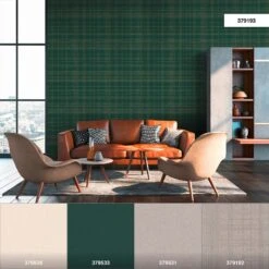 Tapete Vlies Kariert Dunkelgrün Gold Metallic 37919-3 -livingwalls Tapeten Tapete Vlies Kariert dunkelgruen gold Metallic 37919 3 63206769 3