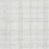 Tapete Vlies Kariert Weiß-beige Silber Metallic 37919-1