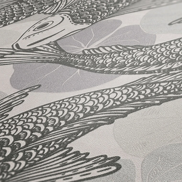 Tapete Vlies Koi Blätter grau silber Metallic 37859-1 Tapete Vlies Koi Blätter Grau Silber Metallic 37859-1 -livingwalls Tapeten Tapete Vlies Koi Blaetter grau silber Metallic 37859 1 63206683