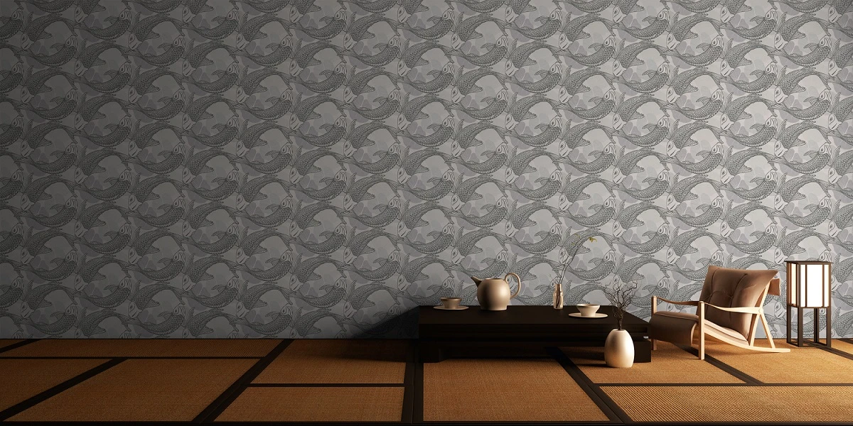 Tapete Vlies Koi Blätter grau silber Metallic 37859-1 Tapete Vlies Koi Blätter Grau Silber Metallic 37859-1 -livingwalls Tapeten Tapete Vlies Koi Blaetter grau silber Metallic 37859 1 63206683 1