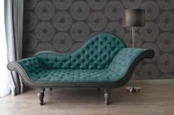 Tapete Vlies Kreise Schwarz Silber Metallic 38524-3