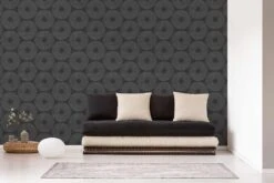 Tapete Vlies Kreise Schwarz Silber Metallic 38524-3 -livingwalls Tapeten Tapete Vlies Kreise schwarz silber Metallic 38524 3 63210485 4