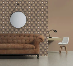 Tapete Vlies Leder Optik 3D Dunkelbraun Glanz 34144-2 -livingwalls Tapeten Tapete Vlies Leder Optik 3D dunkebraun Glanz Hermi