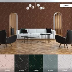 Tapete Vlies Marmor Design Braun Silber Glanz 37855-3 -livingwalls Tapeten Tapete Vlies Marmor Design braun silber Glanz 37855 3 63206670 4