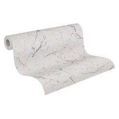 Tapete Vlies Marmor Design Grau Silber Glanz 37855-6 -livingwalls Tapeten Tapete Vlies Marmor Design grau silber Glanz 37855 6 63206673 4