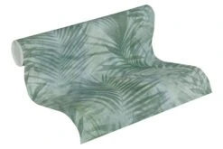 Tapete Vlies Neue Bude 37411-1 Farn Grau-grün