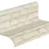 Tapete Vlies Neue Bude 37414-1 Steinmauer Beige Grau