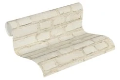 Tapete Vlies Neue Bude 37414-1 Steinmauer Beige Grau