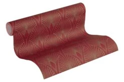 Tapete Vlies New Walls Retro Rot Gold Metallic 37427-4