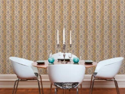 Tapete Vlies Barock Beigegold Glanz Hermitage 33545-4 -livingwalls Tapeten Tapete Vlies Ornament Barock beigegold Glanz Her 1