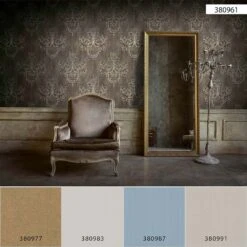 Tapete Vlies Ornamente Barock Braun Blau Weiss 38096-1 -livingwalls Tapeten Tapete Vlies Ornamente Barock braun blau weiss 38096 1 63209837 2