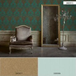 Tapete Vlies Ornamente Klassik Grün Gold 38091-5 -livingwalls Tapeten Tapete Vlies Ornamente Klassik gruen gold 38091 5 63209820 1