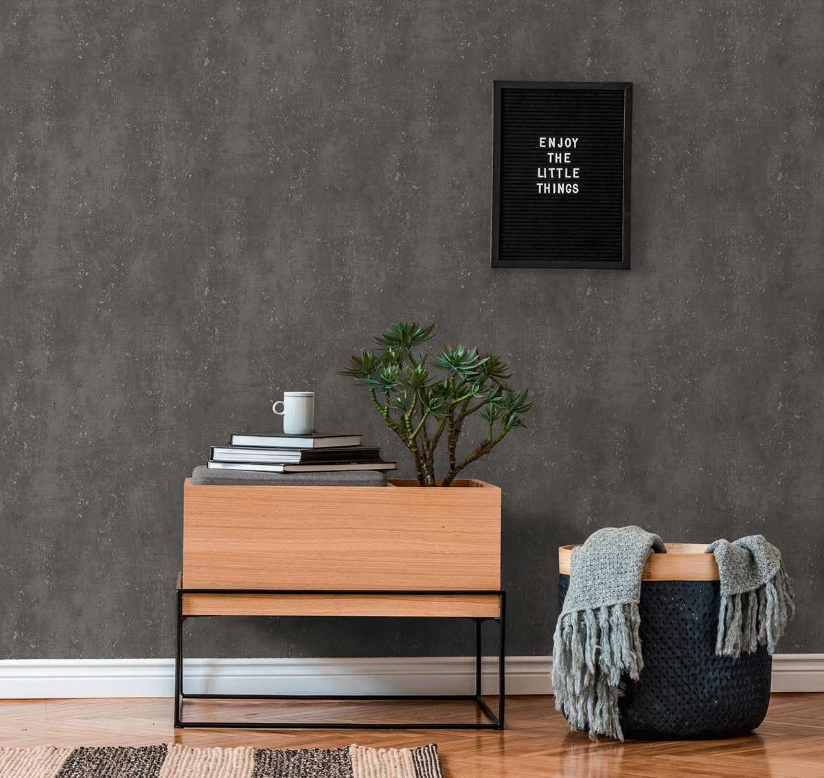 Tapete Vlies Putz-Optik Struktur anthrazit gold 38195-1 Tapete Vlies Putz-Optik Struktur Anthrazit Gold 38195-1 -livingwalls Tapeten Tapete Vlies Putz Optik Struktur anthrazit gold 38195 1 63209695 1