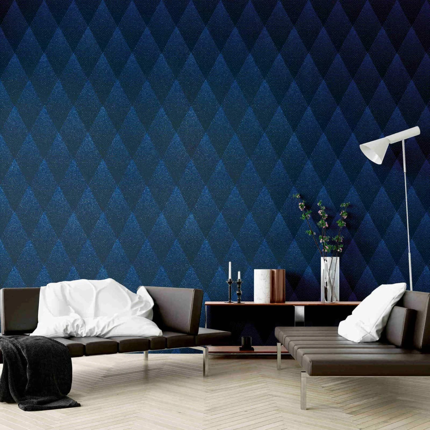 Tapete Vlies Rautenformen blau schwarz Glitzer 37419-1 Tapete Vlies Rautenformen Blau Schwarz Glitzer 37419-1 -livingwalls Tapeten Tapete Vlies Rautenformen blau schwarz Glitzer 37419 1 63202510 4