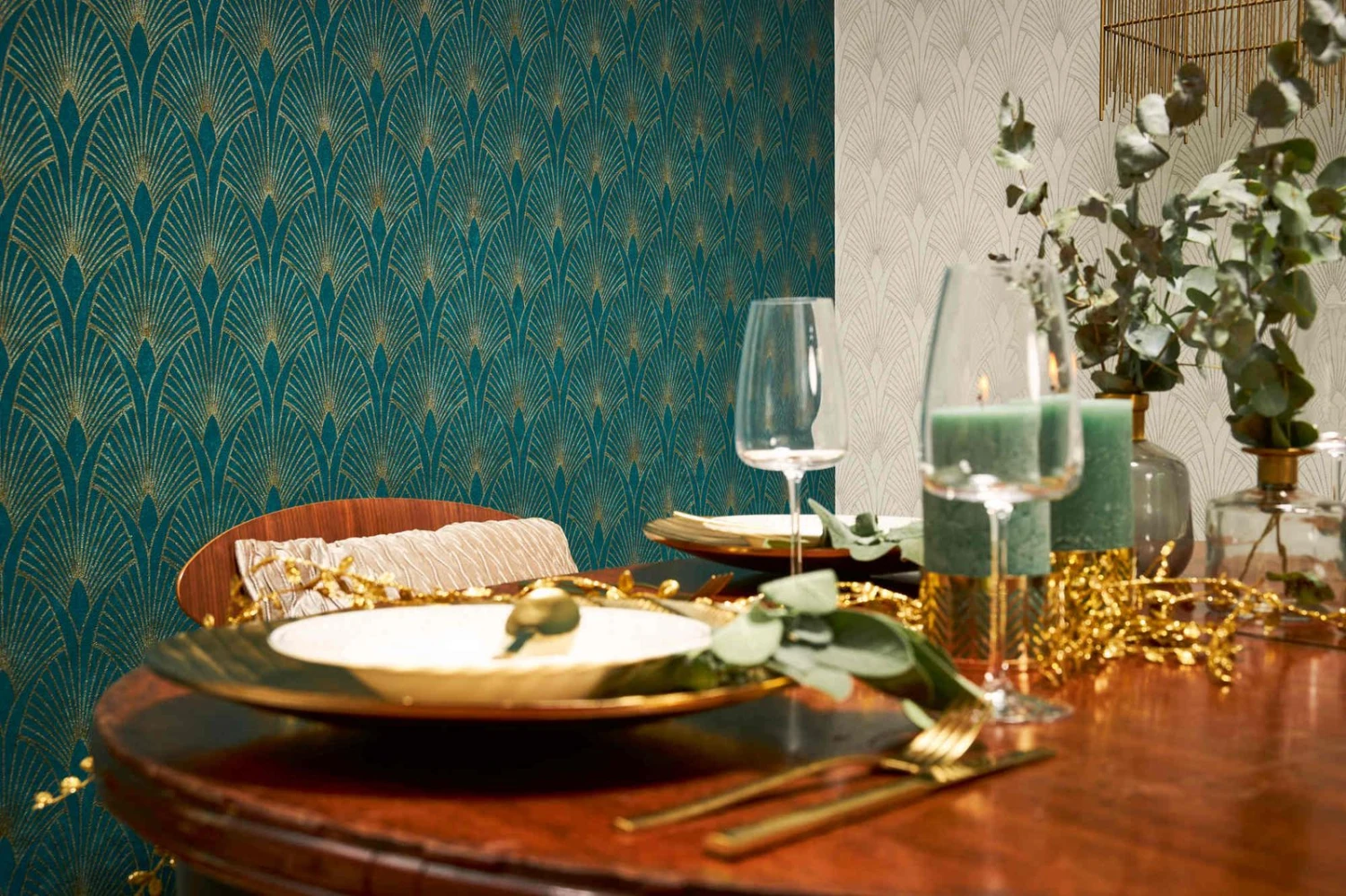 Tapete Vlies Retro türkis gold Metallic 37427-5 Tapete Vlies Retro Türkis Gold Metallic 37427-5 -livingwalls Tapeten Tapete Vlies Retro tuerkis gold Metallic 37427 5 63202546 1