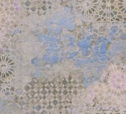 Tapete Vlies Spanische Fliesen Beige Blau Braun 37858-1