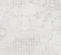 Tapete Vlies Spanische Fliesen Grau Creme Grün 37858-3