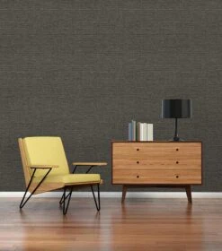 Tapete Vlies Struktur Bast Schwarz Grün Gelb 38527-3