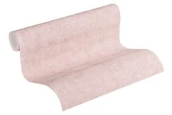 Tapete Vlies Struktur Einfarbig Hellrosa Weiß 37423-2