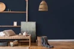 Tapete Vlies Textil Uni Dunkelblau Livingwalls 37953-4 -livingwalls Tapeten Tapete Vlies Textil Uni dunkelblau Livingwalls 37953 4 63206774 4