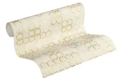 Tapete Vlies Grafisch Muster Creme-beige Grau 37424-2