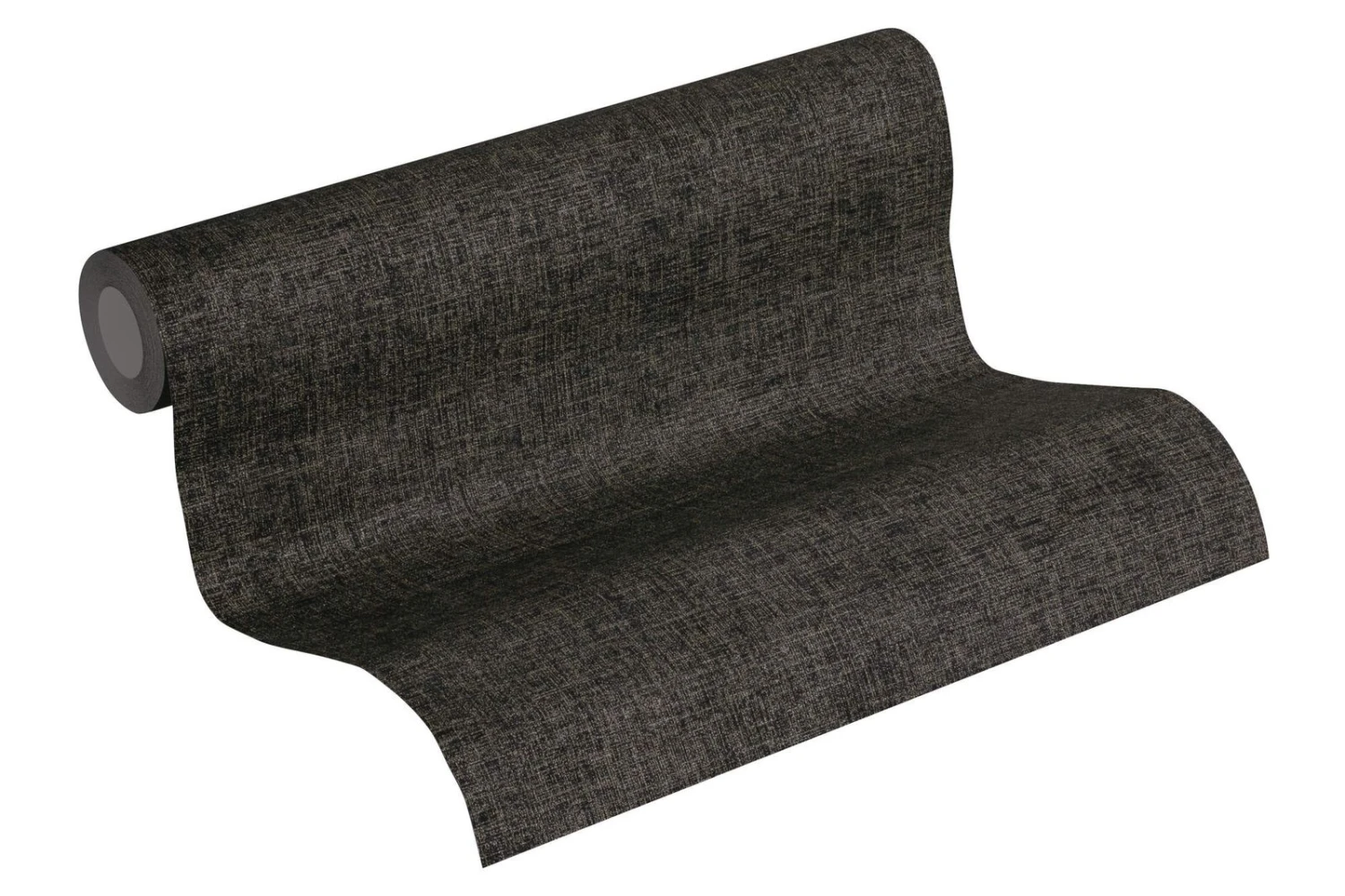 Tapete Vlies Meliert Einfarbig Schwarz Gold 37431-4